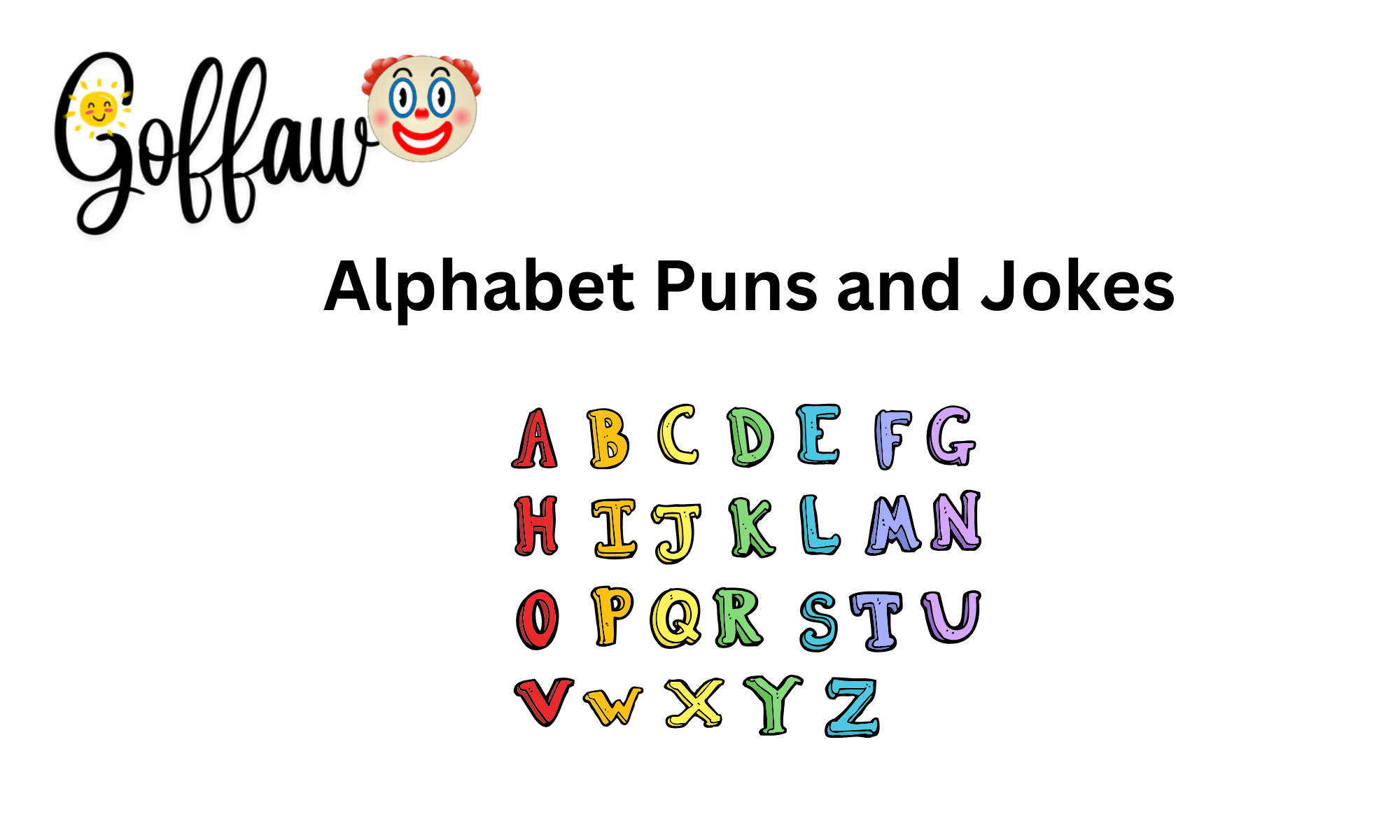 Alphabet Puns and Jokes