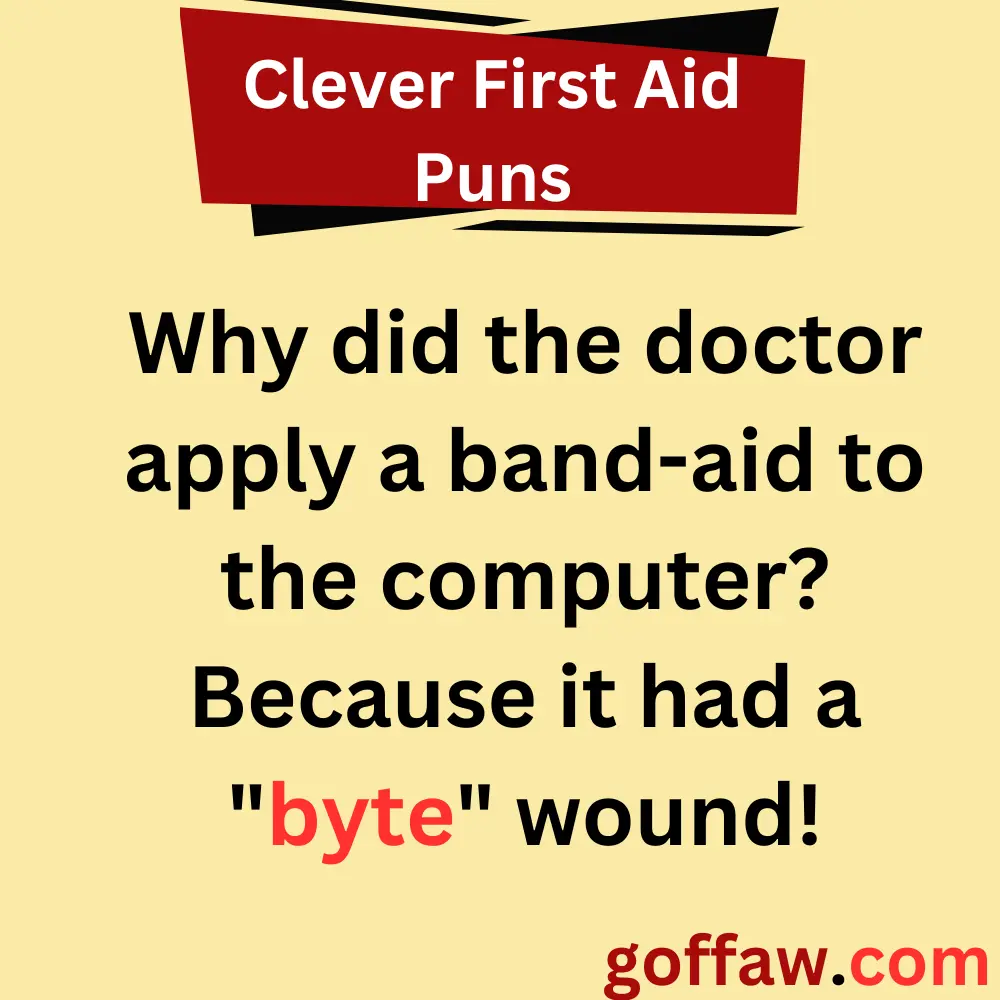 Clever First Aid Puns