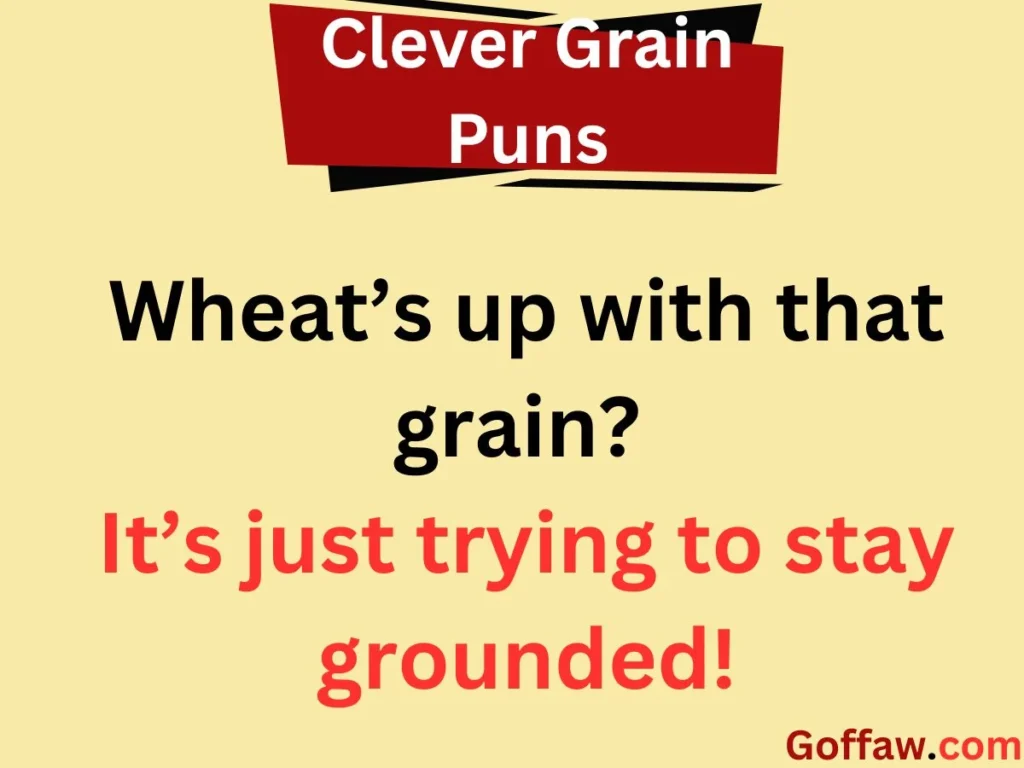 Clever Grain Puns