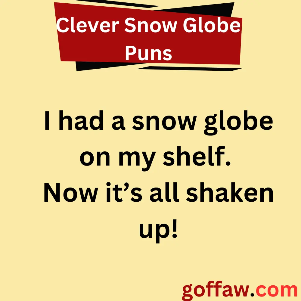 Clever Snow Globe Puns