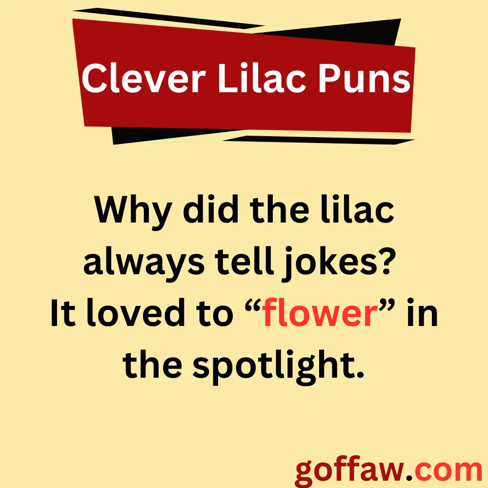 Clever Lilac Puns