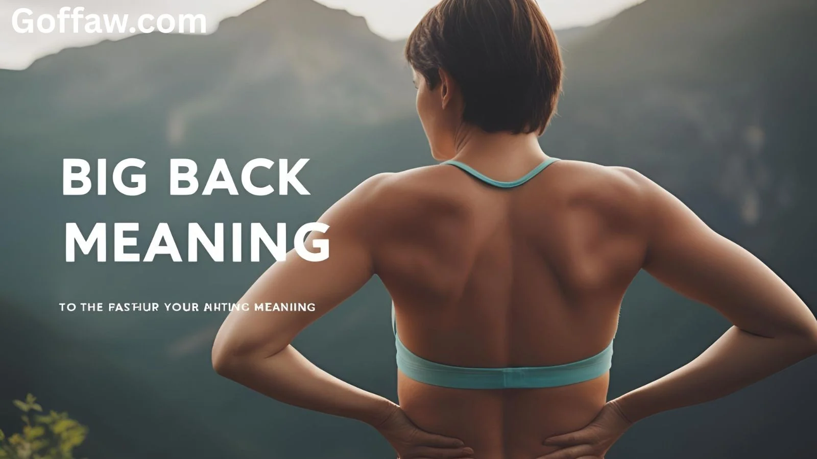 Big Back Meaning